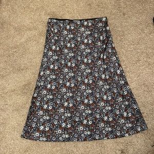 Floral Loft Silk Skirt
